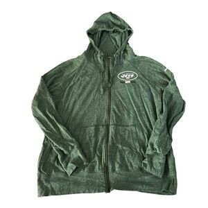 NFL Nike‎ NY Jets Jacket Womens Size XL Green Zip Up Hoodie Sweater Coat
